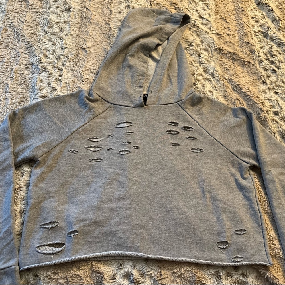 Rue21 Light Gray Pullover Hoodie